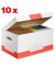 Archivcontainer weiß/rot für 6 Archivboxen mit 8cm Rücken