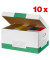 Archivcontainer 278459, weiß/grün, innen 52,3x26x34,5cm, Karton