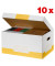 Archivcontainer 278461, weiß/gelb, innen 52,3x26x34,5cm, Karton