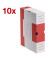 Archivbox 278434, A4, weiß/rot, innen 32,5x24,5x7,7cm, stabile Wellpappe