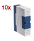 Archivbox 278435, A4, weiß/blau, innen 32,5x24,5x7,7cm, stabile Wellpappe