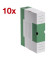 Archivbox 278436, A4, weiß/grün, innen 32,5x24,5x7,7cm, stabile Wellpappe