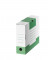 Archivbox 278436, A4, weiß/grün, innen 32,5x24,5x7,7cm, stabile Wellpappe