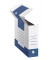 Archivbox 278436, A4, weiß/grün, innen 32,5x24,5x7,7cm, stabile Wellpappe