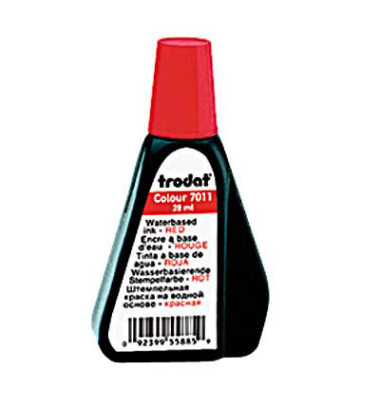 Stempelfarbe Colour 51-7011-041 ohne Öl 28ml Flasche rot Stempelfarbe Colour 51-7011-041 ohne Öl 28ml Flasche rot
