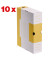 Archivbox 278437, A4, weiß/gelb, innen 32,5x24,5x7,7cm, stabile Wellpappe