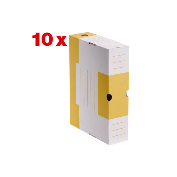 4250277512065 - Archivbox 278437 A4 weiß gelb innen 325x245x77cm stabile Wellpappe 4250277512065 10 Stück 4250277512065 - Archivbox 278437 A4 weiß gelb innen 325x245x77cm stabile Wellpappe 4250277512065 10 Stück