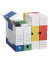 Archivbox 278439, A4, 4-farbig sortiert, innen 32,5x24,5x7,7cm, stabile Wellpappe