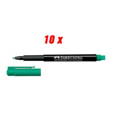 Folienstift Multimark 1513 F grün 0,6 mm 10er Etui permanent Folienstift Multimark 1513 F grün 0,6 mm 10er Etui permanent