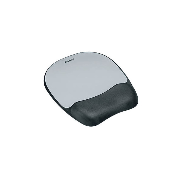 0043859497805 - Mauspad Memory Foam 21 x 25 x 234 cm (B x H x L) nicht antistatisch mit Handgelenkauflage Kunststoff grau silber