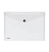 Dokumententasche - 40102-04, Din A5 quer, transparent farblos, Polypropylen (PP), Klettverschluss