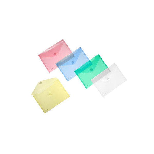 4250037416046 - Dokumententasche 40102-94 A5 quer transparent blau grün rot gelb und farblos Polypropylen (PP) Klettverschluss 4250037416046 10 Stück