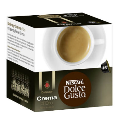 Kaffeekapseln Dolce Gusto Dallmayr Crema d'Oro 842117, 16 St&uuml;ck, Kapseln im Portionskarton