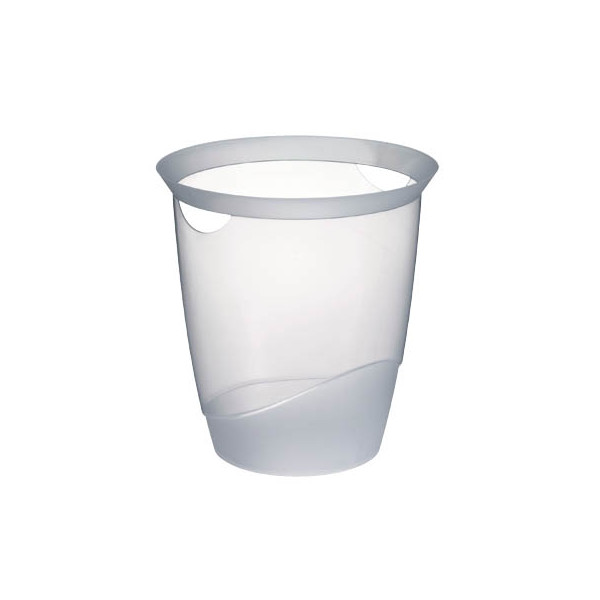 6 Stück Durable Papierkorb Trend 1701710400, 18 Liter, rund, transparent 7318081710408 Durable