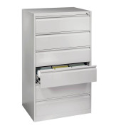 Karteischrank A5 lichtgrau 6 Schübe dreibahnig