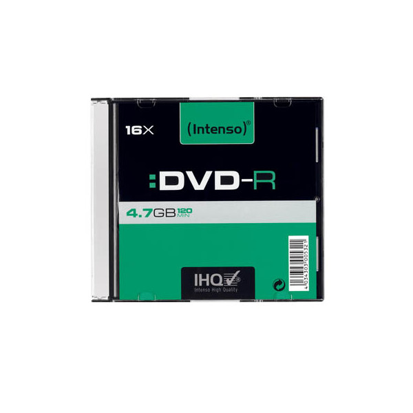 4034303005185 - 7GB 16x Speed DVD-R 12cm 1x10 Intenso DVD-R 47GB 16x Speed Slimcase 4101652 4034303005185