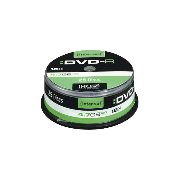 4034303004331 - 7GB 16x Speed DVD-R 12cm 1x25 Intenso DVD-R 47GB 16x Speed Cakebox 4101154 4034303004331