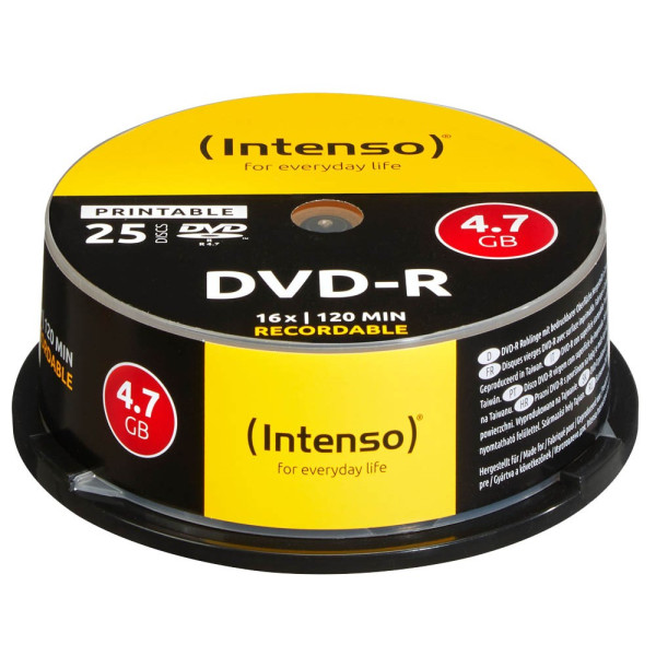 4034303004621 - 7GB 16x Speed Cakebox printable DVD-R 12cm 1x25 Intenso DVD-R 47GB 16x Speed Cakebox printable 4801154 4034303004621