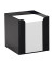Zettelbox 827121, 9,5x9,5x9,5cm, schwarz, Kunststoff, inkl.: 700 Notizzettel