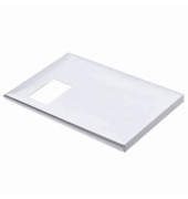 Faltentaschen 30007096, C4, mit Fenster, 20mm-Falte, haftklebend, 130g, weiß