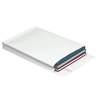 100 Faltentaschen 140g Versandtaschen DIN C4 weiß