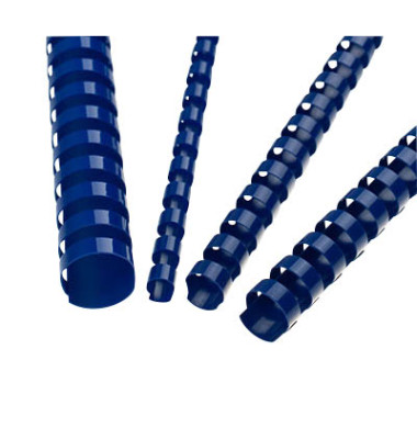 Plastikbinderücken 5345106 blau US-Teilung 21 Ringe auf A4 6mm