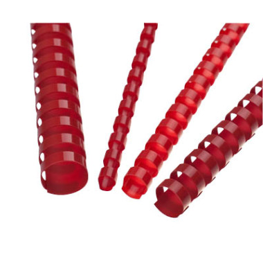 25 Blatt Rot Plastikbinderücken Kunststoff Binderücken Bindegerät 6mm max 