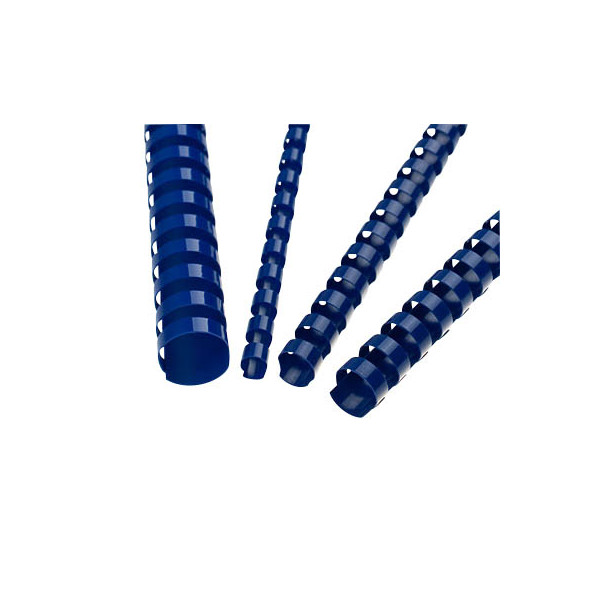 0077511534553 - Plastikbinderücken 5345506 blau US-Teilung 21 Ringe auf A4 8mm 0077511534553 5345506 100 Stück