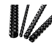 Plastikbinder&uuml;cken 5346108, US-Teilung, 21 Ringe auf A4, schwarz, 10mm