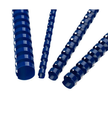 Plastikbinderücken 5346305 blau US-Teilung 21 Ringe auf A4 12mm