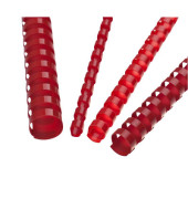 Plastikbinderücken 5346404 rot US-Teilung 21 Ringe auf A4 12mm