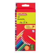 Buntstifte-Set spiel gut, 10412021, 12-farbig sortiert, dreikant, Packung