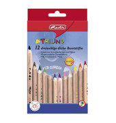 Buntstifte-Set Trilino, 10412062, 12-farbig sortiert, dreikant, Packung