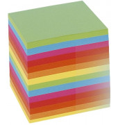 Zettelklotz 8812, 90x90mm, geleimt, farbig sortiert, Papier, 700 Blatt