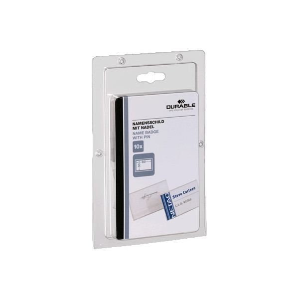 4005546812076 - DURABLE Namensschilder Namensschilder M Wellennadel 6 cm x 3 cm Hartfolie Transparent 4005546812076 - DURABLE Namensschilder Namensschilder M Wellennadel 6 cm x 3 cm Hartfolie Transparent