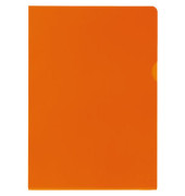 Sichth&uuml;llen Premium 100461014, A4, orange, transluzent glatt, oben & rechts offen, 0,15mm