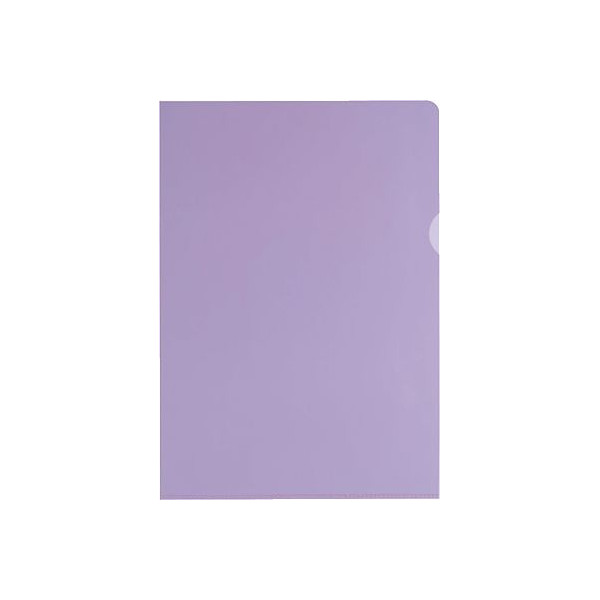 4002030150997 - Sichthüllen 100461016 A4 violett klar-transparent glatt 015mm oben & rechts offen PVC-Hartfolie 4002030150997 25 Stück