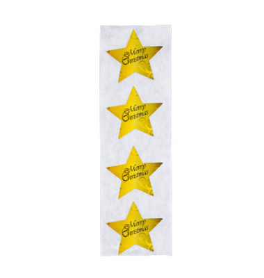 Aufkleber Christmas Stars 4,7 x 4,7cm