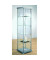 Quadrat vitrine expoline Glas silber 4 Fachböden