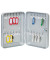 Schlüsselschrank mit 24 Schlüsselhaken silber