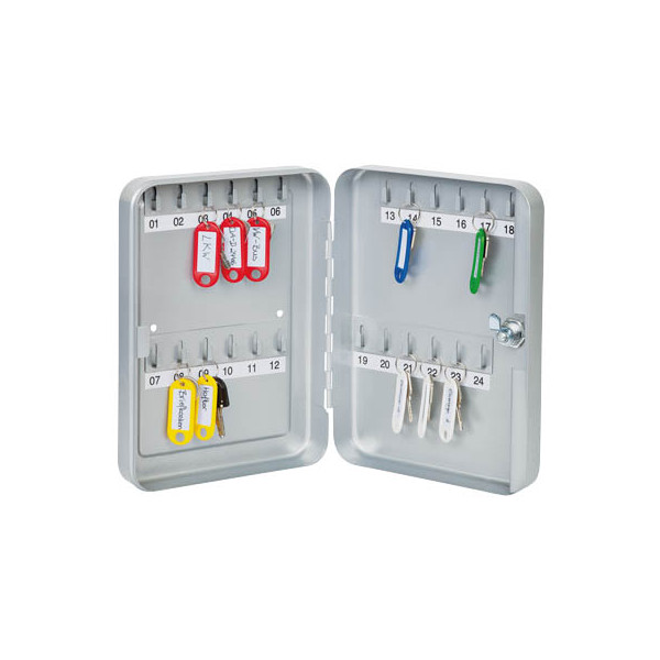 4003801789668 - Schlüsselschrank mit 24 Schlüsselhaken silber 4003801789668 WEDO 4003801789668 - Schlüsselschrank mit 24 Schlüsselhaken silber 4003801789668 WEDO