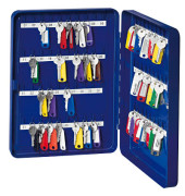 Schlüsselschrank mit 70 Schlüsselhaken blau