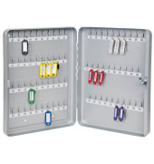 Schlüsselschrank mit 70 Schlüsselhaken silber