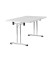 Klapptisch VKL, 138x69cm (BxT), 73,5cm (H), rechteckig, wei&szlig; / chrom