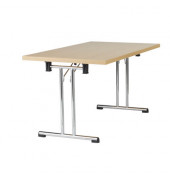 Klapptisch VKL, 73,5cm (H), 160x80cm (BxT), rechteckig, wei&szlig; / chrom