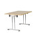 Klapptisch VKL, 160x80cm (BxT), 73,5cm (H), rechteckig, wei&szlig; / chrom