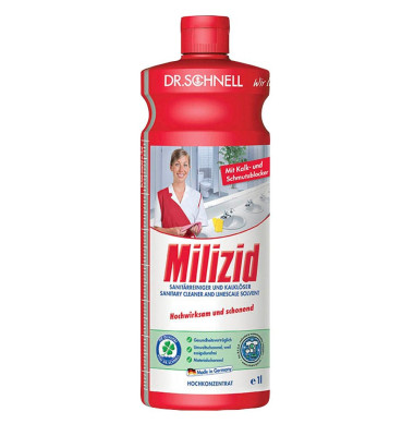 Sanitärreiniger & Kalklöser Milizid Flasche 1 Liter