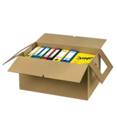 Archivbox tric system 100421124, A4, braun, innen 68x33x34,3cm (TxBxH), Wellpappe 1-wellig