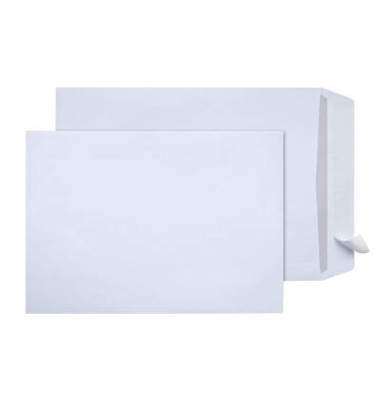 25 St Versandtaschen C4/A4 weiß Haftklebend ohne Fenster 229 x 324 mm 