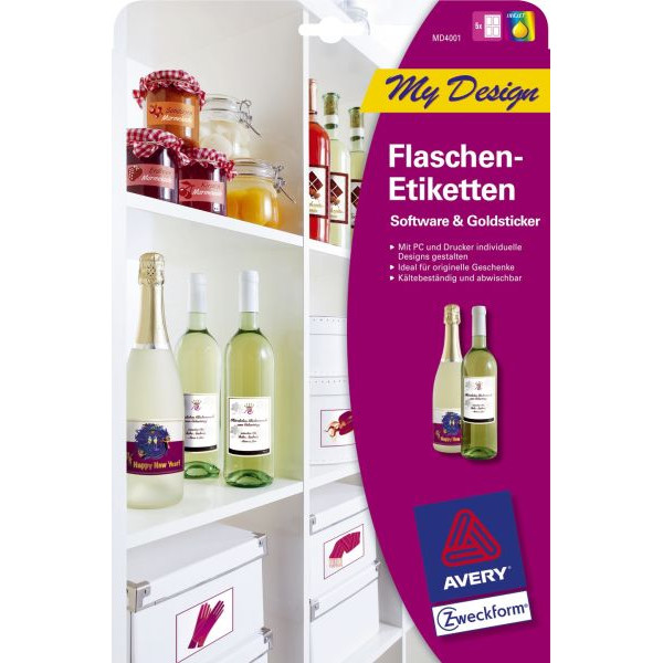 4004182045565 - Flaschen-Etiketten MD4001 90 x 120 mm Inh20 4004182045565 AVERY Zweckform